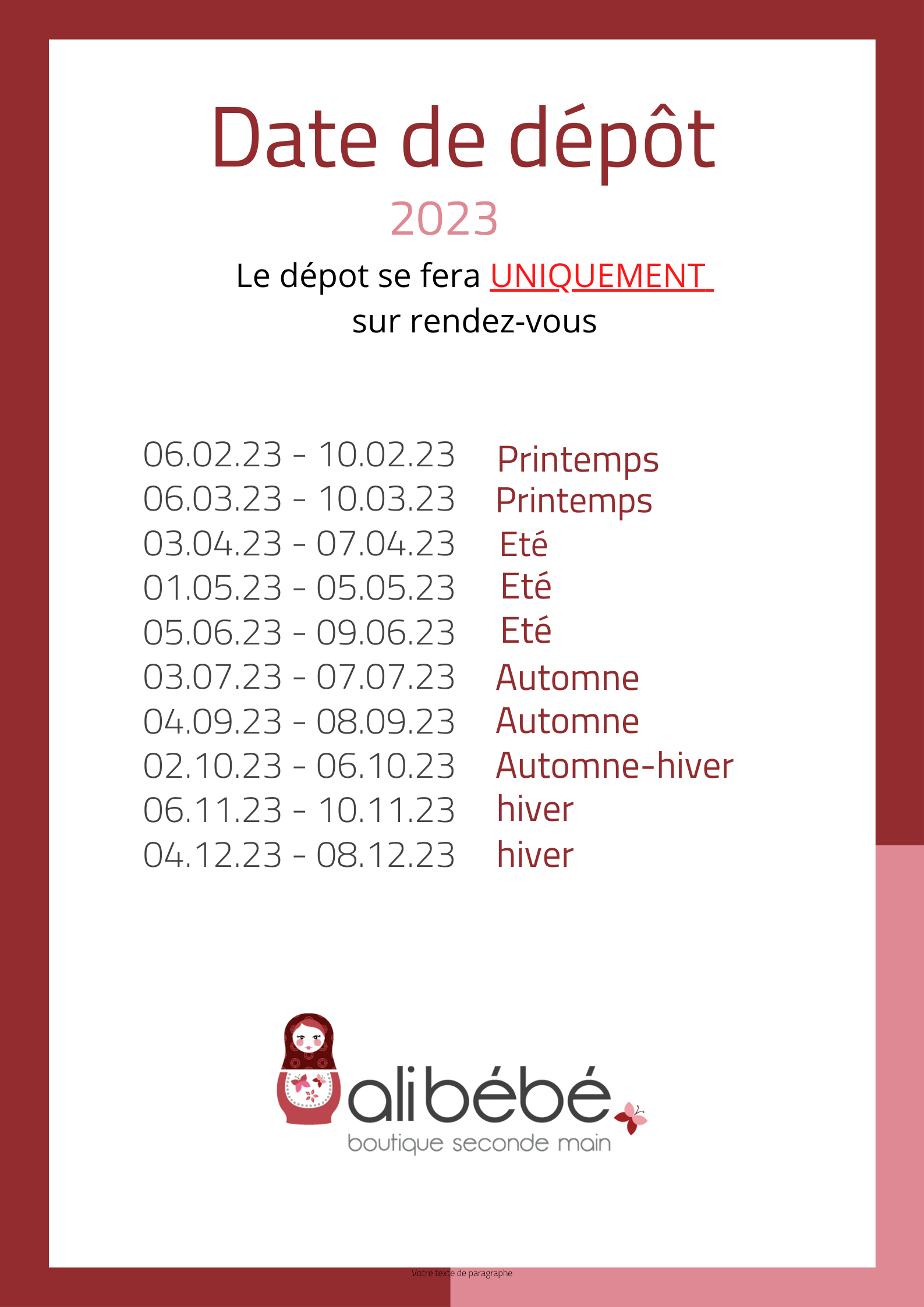 001 date dépôt 2023